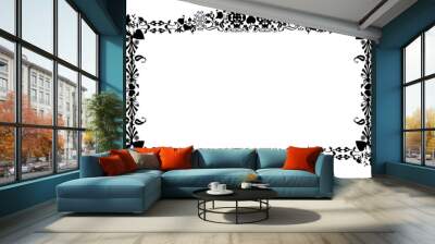 blank floral frame Wall mural