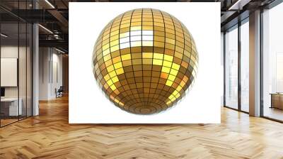 Disco ball isolated on background. 3d rendering - illustration Wall mural