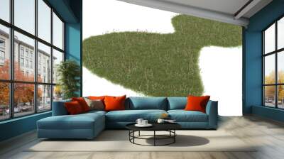 Grass on transparent background. 3d rendering - illustration Wall mural