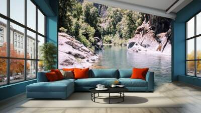 light blue river Wall mural