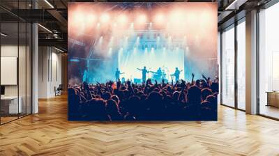 The crowd in a concert Wall mural