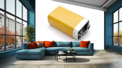 Blank 9v battery isolated on white background Wall mural