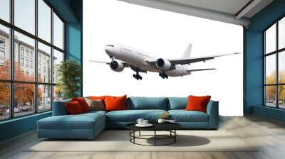 Blank heavy airplane isolated on white background Wall mural