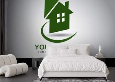 Real estate logo,home icon Wall mural