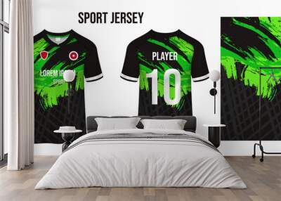 Sport jersey design fabric textile for sublimation. Wall mural