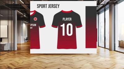 Sport jersey design fabric textile for sublimation. Wall mural