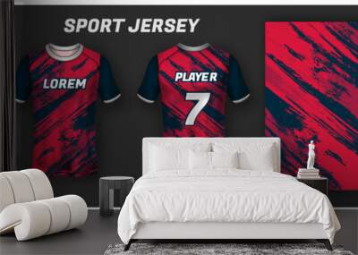 Sport jersey design fabric textile for sublimation Wall mural