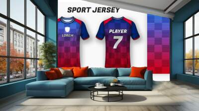 Sport jersey design fabric textile for sublimation Wall mural