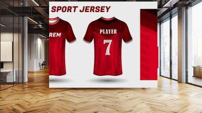 Sport jersey design fabric textile template Wall mural