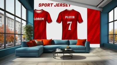 Sport jersey design fabric textile template Wall mural