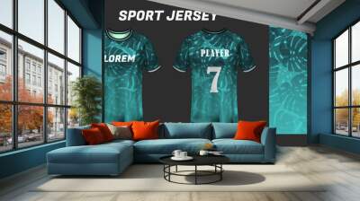 Sport jersey design fabric textile template Wall mural