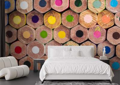 Back of colored pencils Wall mural