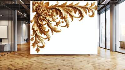 golden ornament frame and corner design. 
generative AI Wall mural