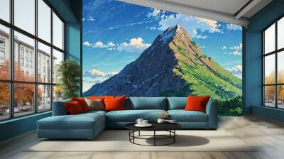 mountain peak anime Wall mural