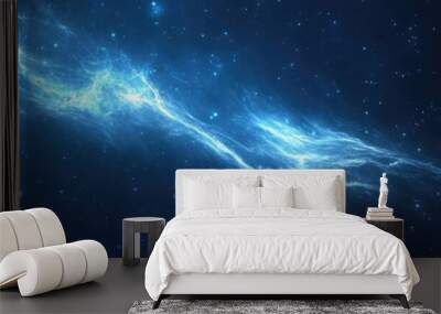 Abstraction space background for design featuring mystical light in a 3D cartoon rendering Wall mural