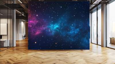 High definition star field background featuring a 3D cartoon rendering of deep space Colorful starry night sky texture in the outer space backdrop Wall mural