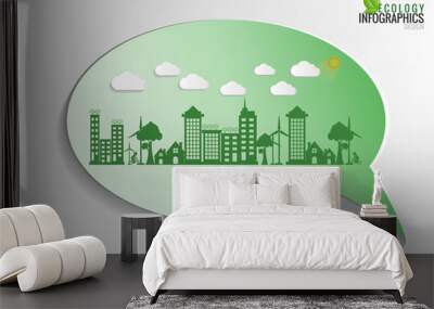 ecology connection concept background . vector infographic illu Wall mural