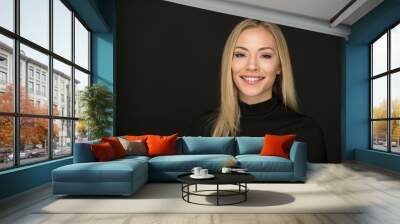 Headshot of beautiful young woman Wall mural