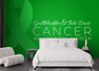 Gallbladder Bile Duct Cancer Awareness Month Background Illustration Wall mural