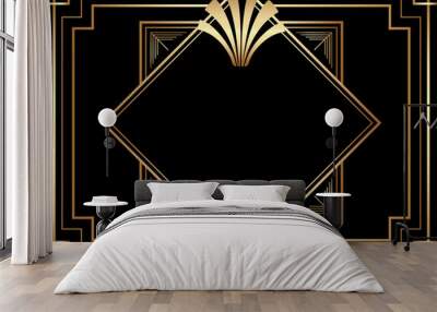 Geometric Art Deco Style Frame Design Wall mural