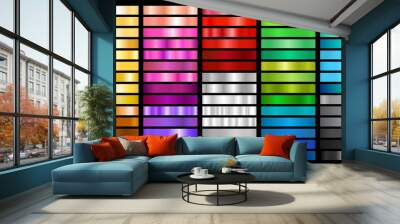 Metal and Color Gradient Collection of Swatches Wall mural