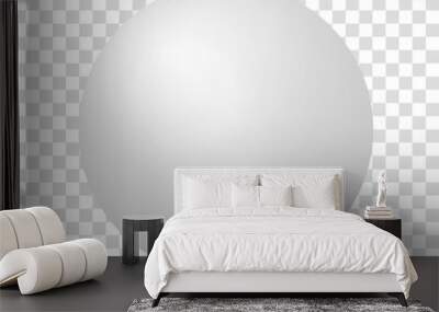 Sphere White 3D Vector Ball Wall mural