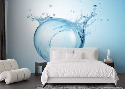  water liquid splash in sphere shape  Wall mural