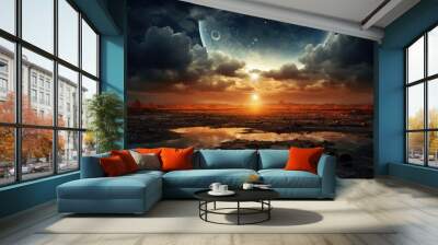 a distant galaxy, showcasing the vastness and wonder of the cosmos Wall mural