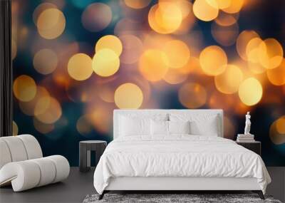 Abstract bokeh background with soft lights and blurred edges Close-up photo with clean background Wall mural