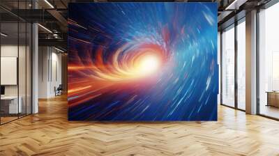 background with a swirling vortex of data streams and digital particles,  Wall mural