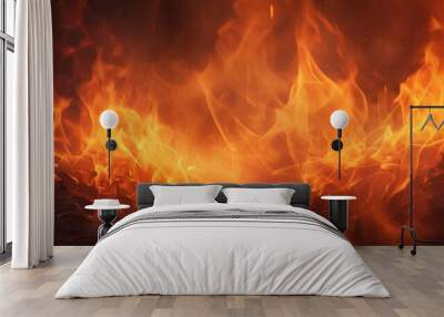 blaze fire flame texture background  Wall mural