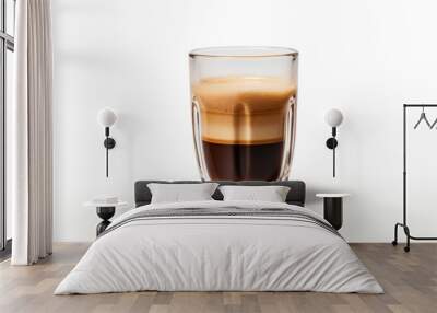 Espresso in a glass with white background  Wall mural