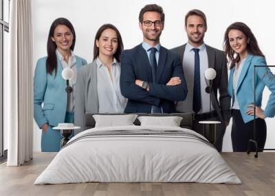 happy successful business team isolated on transparent and white background.PNG image. Wall mural