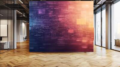 A colorful background with many lines and shapes Wall mural