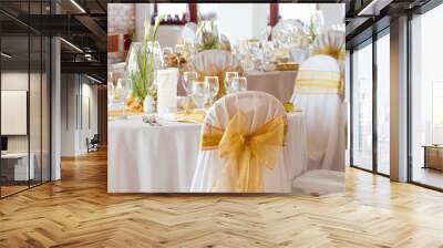 table set for a wedding dinner Wall mural