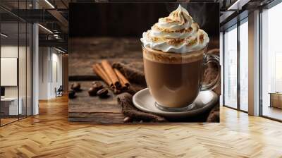 hot cofee with cream  Wall mural