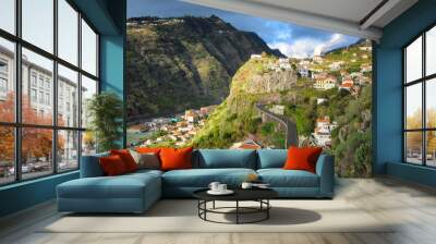 madeira - ribeira brava city Wall mural