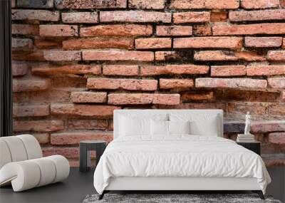 brown brick various size old age Wall mural