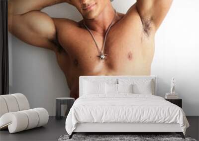 Male model shirtless Wall mural