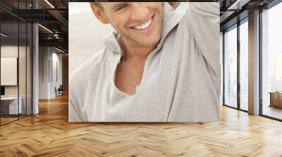 male model smile Wall mural