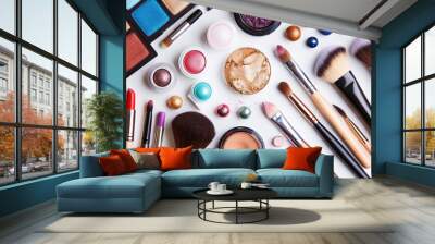 A Collection of Makeup Essentials Wall mural