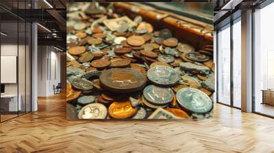 A Collection of Old Coins Wall mural