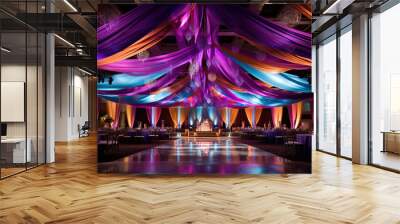 Indian Wedding Receptions with Modern and Traditional, Incorporate Bright Colours Wall mural