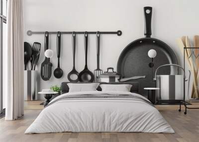 Modern Kitchen Utensils and Appliances Wall mural