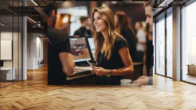 the unwavering grace of loyal and humble women in sales, a trust-forging extravaganza at the custome Wall mural