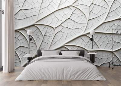 Biomimicry leaves structure. Generative AI. Wall mural