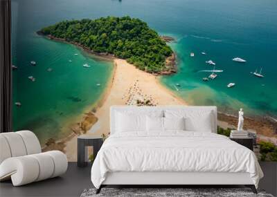 Taboga Island Aerial View. Tropical island located  in the Pacific near Panama City,Panama. Wall mural