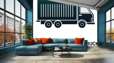 delivery truck Vector Wall mural