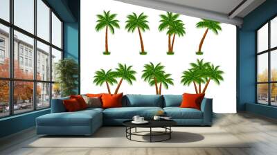 cute coconut tree shape collection Wall mural