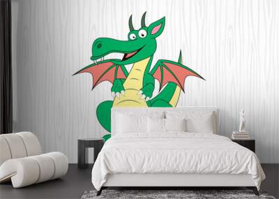 cute dragon animal cartoon Wall mural